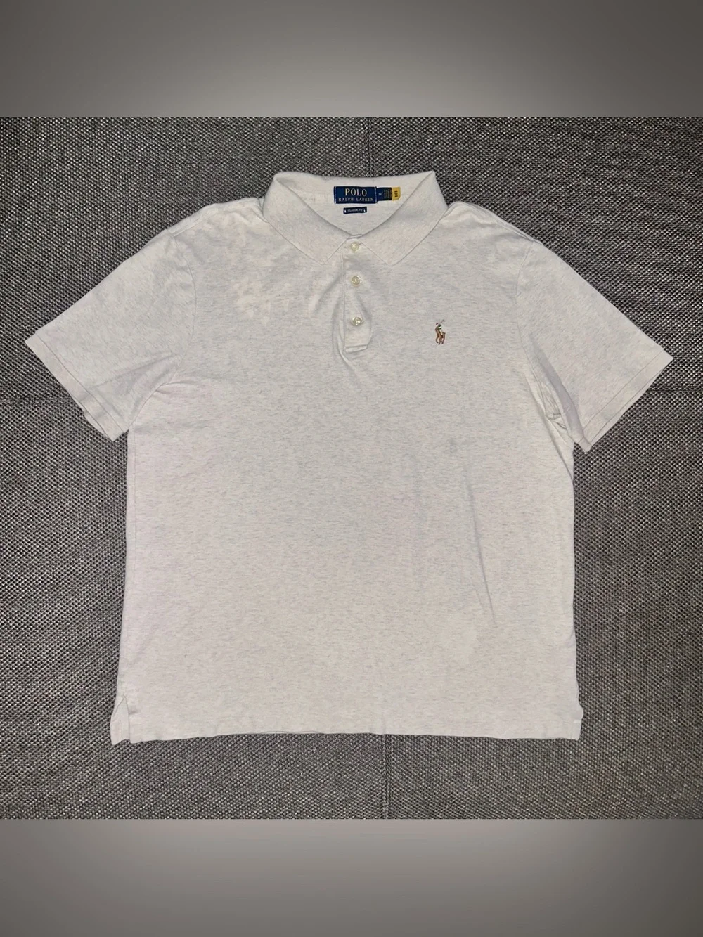 Polo Ralph Lauren Heather Gray Classic Fit Polo Shirt Medium